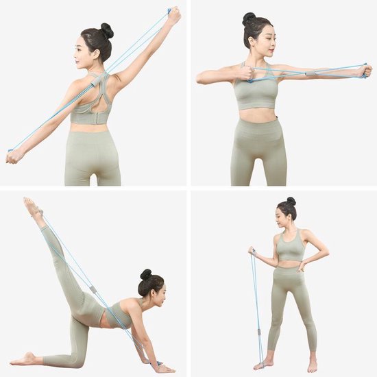 TDR - Trekkoord Yoga -ElastiekFiguur 8 Rally -blauw