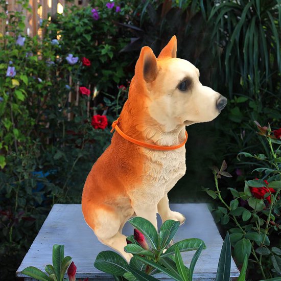 Betoverende Shiba Harsdecoratie - Een Charmante Toevoeging aan je Interieur-9x13x19.5cm