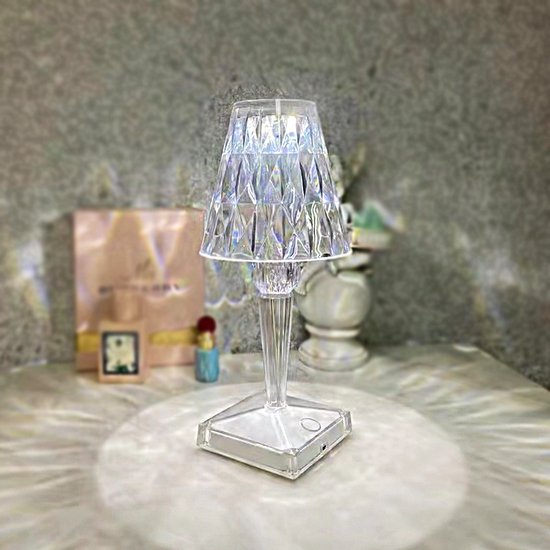 Xtraworks kristal nachtlampje tafellamp touch dimbaar USB