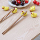 Set van 5 Gele Eend Keramische Eetstokjeshouders