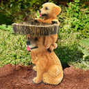 Unikorf Resin Vogelvoeder Hondenontwerp 9x10x19cm