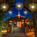 Solar vuurwerk lichtsnoer 360 LED, 4 st, warmwit, waterdicht