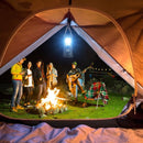 Xtraworks 2-in-1 Solar LED Campinglamp Lantaarn - Zwart