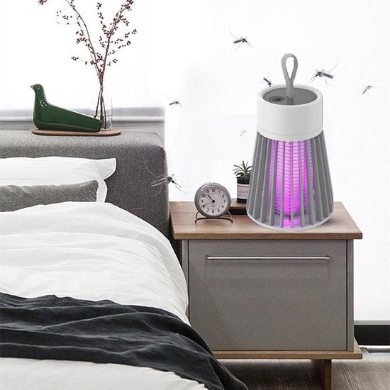 Xtraworks - Electrische muggenlamp - UV Lamp - geen fel licht - nog effectiever vanwege ingebouwde ventilator - vrijwel geruisloos - Met Kabel - Grijs