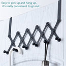 RVS Deurhanger met 6 haken - zwart