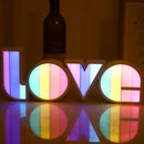 LED LOVE letterlamp - USB/batterij, kleurrijk
