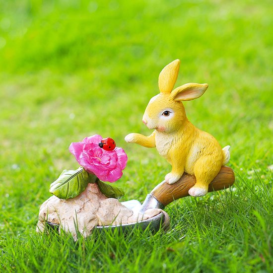 Solar Tuinlamp Konijn - Roze Verlichting met Zonnesensor