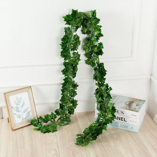 24 stuks*2m Klimop Slinger - Backdrop Decoratie Plant voor Huis en Tuin - Kunst Hangplant - Hedera - Klimop Kunstplanten voor Binnen en Buiten