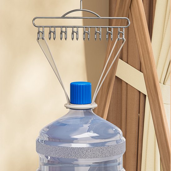 3x Ruimtebesparende Roestvrijstalen Kledinghangers met 8 Hak