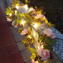Xtraworks - Led lampjes slinger - Rozen - Bloemen - 2 meter - 20 lichtjes - Roze rozen - Warm licht - Bruiloft - Batterij