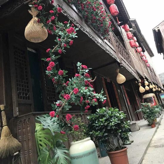 2 Stuks Klimop Slinger-Simulatie rose vine paars