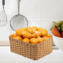 4 delige Natuurlijke Rieten Handgeweven Opbergdozen set-Rust