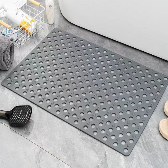 Antislipmat voor de badkamer, verdikt, hol, milieuvriendelijk, waterdicht, grijs, 55*88cm