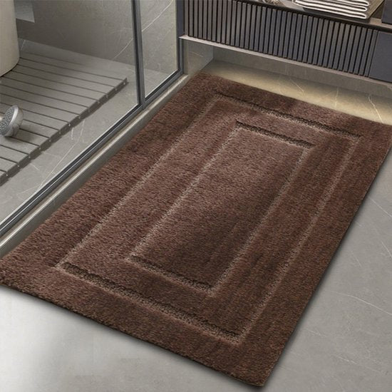 Absorberende Badkamer Vloermat – Verdikt, Anti-slip, Bruin – 40x60cm – Luxe Deurmat voor Badkamer & Toilet