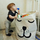 TDR - Opvouwbare wasmand-speelgoed mand - opberg mand-Met handvat-wit