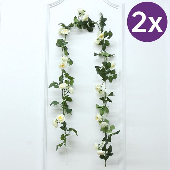 Rozen Slinger 2 Stuks - Kunstbloemen Balkon Decoratie 145cm