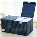 Opbergdozen Kleding 50x30x25cm - Marineblauw - 2 Stuks