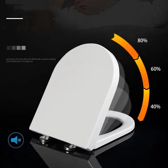 Verstelbare U-vormige toiletbril-WC bril-Optimale Comfort en Stijl -wit