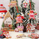 24-delige Set Houten Kersthangers – Snoeptrein Decoraties voor Kerstboom-Unieke Hangdecoratie voor Kerstboom en Cadeaus