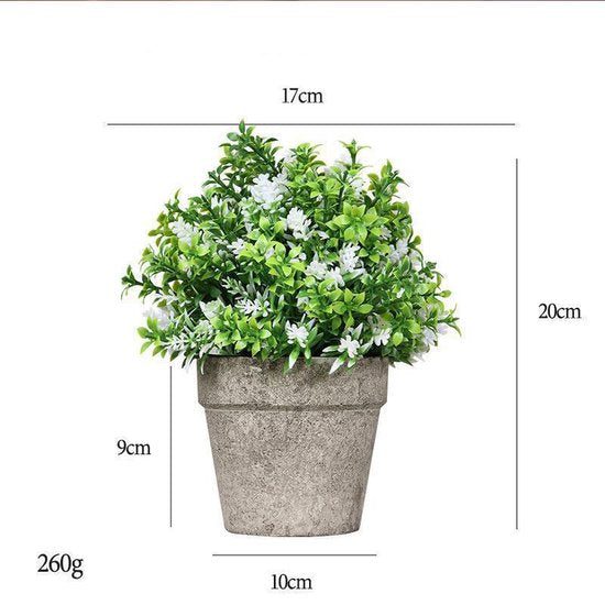 Kunstplant Mirte – Decoratieve Nepplant in Pot – 20cm Hoog –