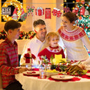 24-delige Rode Houten Kerstdecoratieset – Klassieke Kersthan