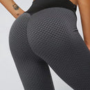 Hoog getailleerde yogabroek - Zwart - Maat L - Honingraat