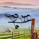 Metalen Vogelfamilie Boomhanger - Duurzame Tuindecoratie