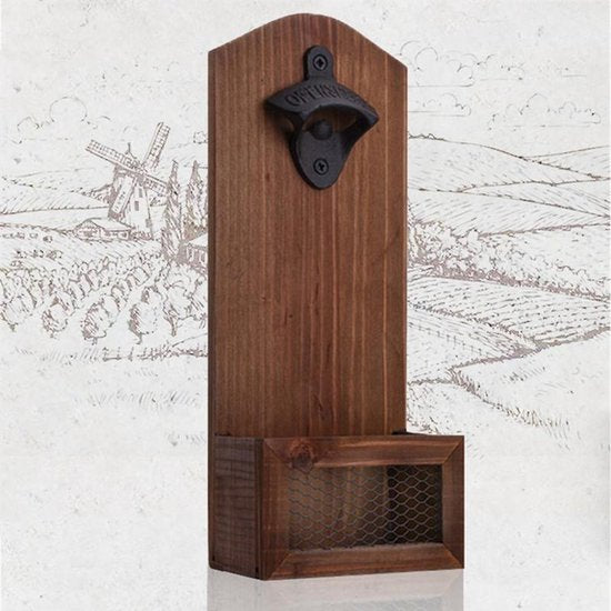 Bieropener muur met opvangbak - Voor binnen en buiten