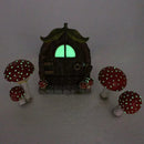 4 delige Super schattig kabouter sprookje huisje- tuindecoratie-met Lichtgevende ontwerp
