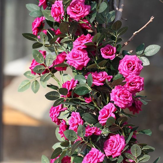 2 Stuks Klimop Slinger-Simulatie rose vine paars