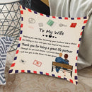 Sierkussensloop 45x45 cm - Cadeau voor vrouw - "To my wife"