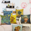 Sierkussensloop 45x45 cm van katoen-linnen van Gogh Irissen