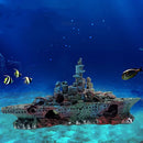 Aquarium decoratie Slagschip 2 Realistische hars ornamenten