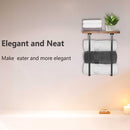 Handdoekrek met Houten Plank -Combineer Stijl en Functionaliteit-zwart