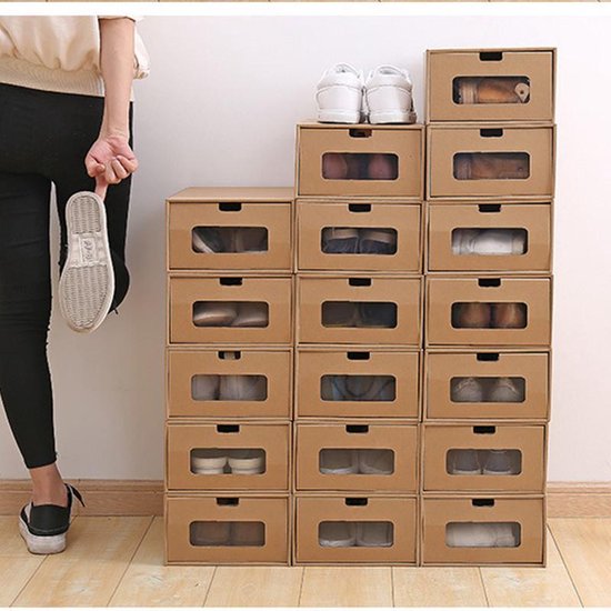 5 Stuks Kartonnen schoenen opbergdoos - vouwbaar - 35cmx23.5