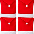 4stuks Kerst Stoelhoes in de Vorm van een Kerstmuts – Feeste