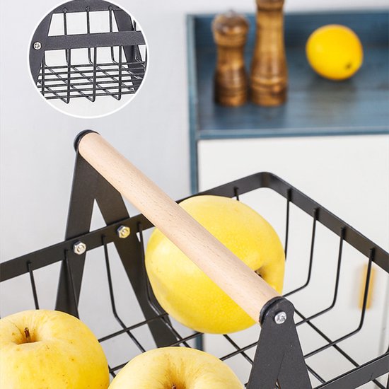 2-laagse Fruitschaal – Ruimtebesparend Modern Design voor Ke