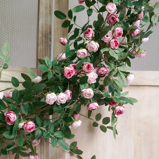Luxe Roze Bloemen Slinger - Bruiloft Decoratie