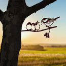 Metalen Vogelfamilie Boomhanger - Duurzame Tuindecoratie