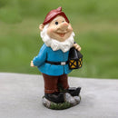 Tuinkabouterbeeld met Lantaarn - Tuindecoratie 9x8x20cm