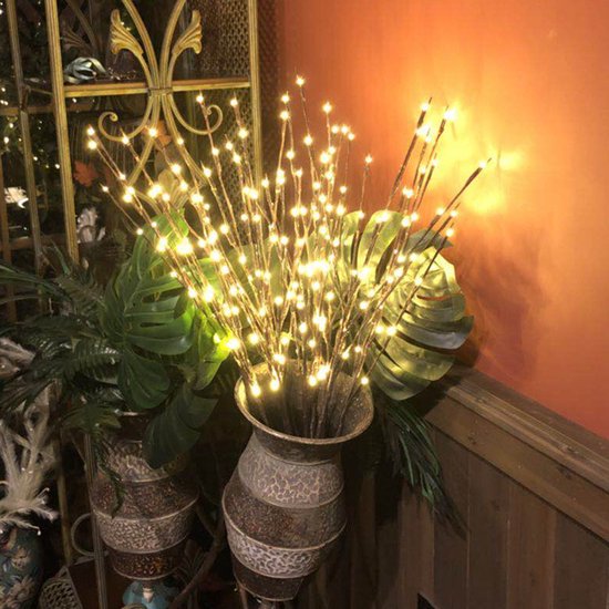 Elegante Wilgentaklamp met USB - 70 cm - 60 Warm Witte LED's