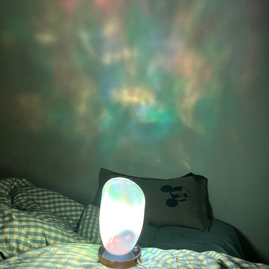 Nachtlampje met watergolf en afstandsbediening - 16 kleuren