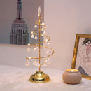 led kerstverlichting -tafellamp- kerstboom vorm lamp werkt op batterij -kerstversiering-gouden warm licht