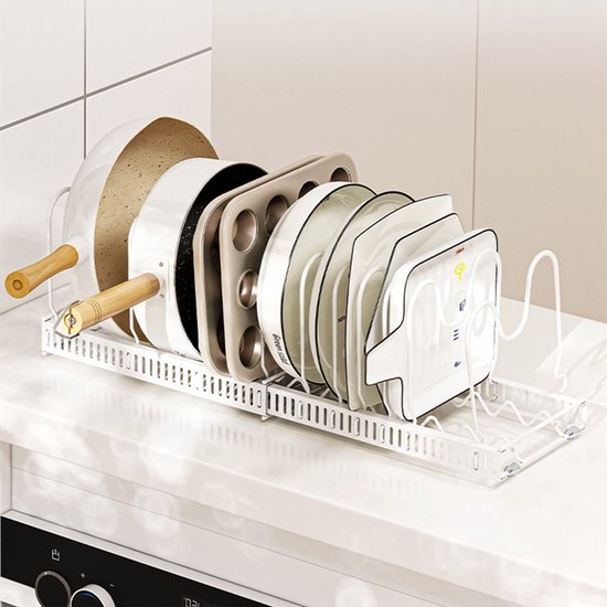 Merkloos Pannenrek 12-st, Verstelbaar, Uitschuifbaar