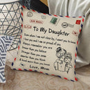 Merkloos TDR Sierkussensloop 45x45 "To My Daughter"