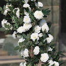 2 Stuks Klimop Slinger-simulatie rose vine wit