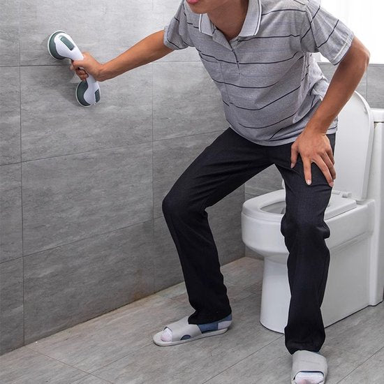 2-pack Handgrepen - 2 stuks - met zuignappen - verrijdbare leuningen - veiligheidsgrepen - badkamerstandaards - douchegrepen - veiligheidsbeugel - voor senioren en gehandicapten ondersteuning in toilet - Kastgrepen, glazen deuren, ramen