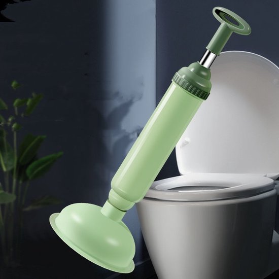 Toiletontstopper met zuigpomp - Nordic green