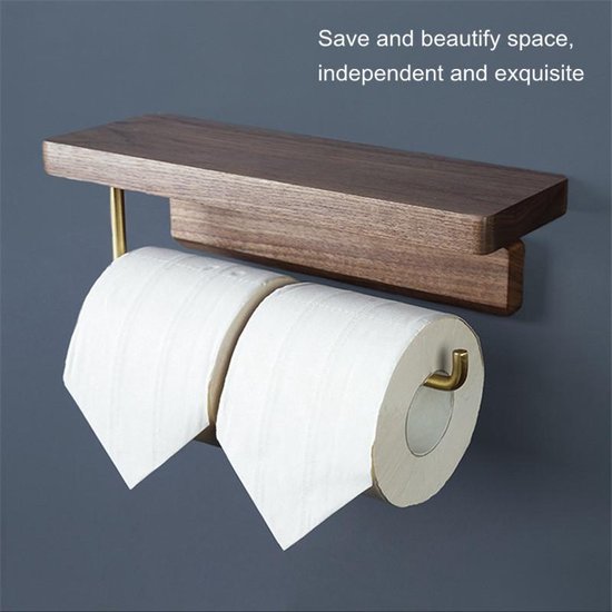 Luxe Zelfklevende Toiletrolhouder met Telefoonplankje