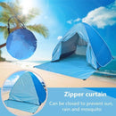 Pop-up strandtent blauw met draagtas - Anti-UV 50+